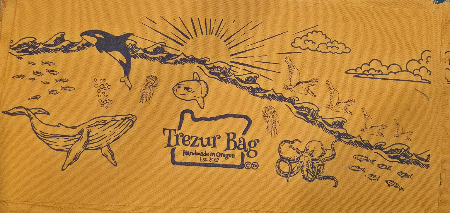 Gold 2026 Trezur Bag ocean artwork